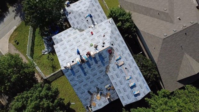 Roofing company in Austin TX completing residential shingle replacement project